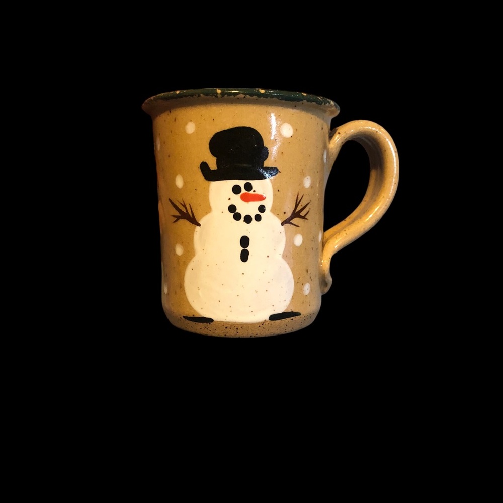 Three rivers pottery 1996 snowman mug